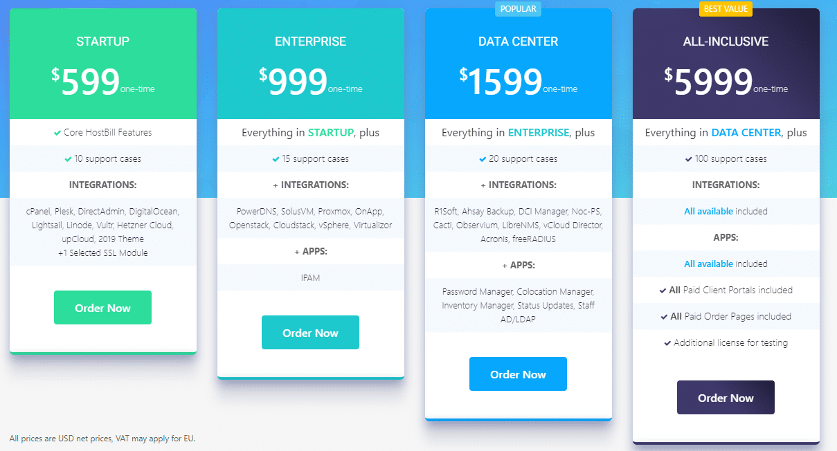 hostbillapp pricing