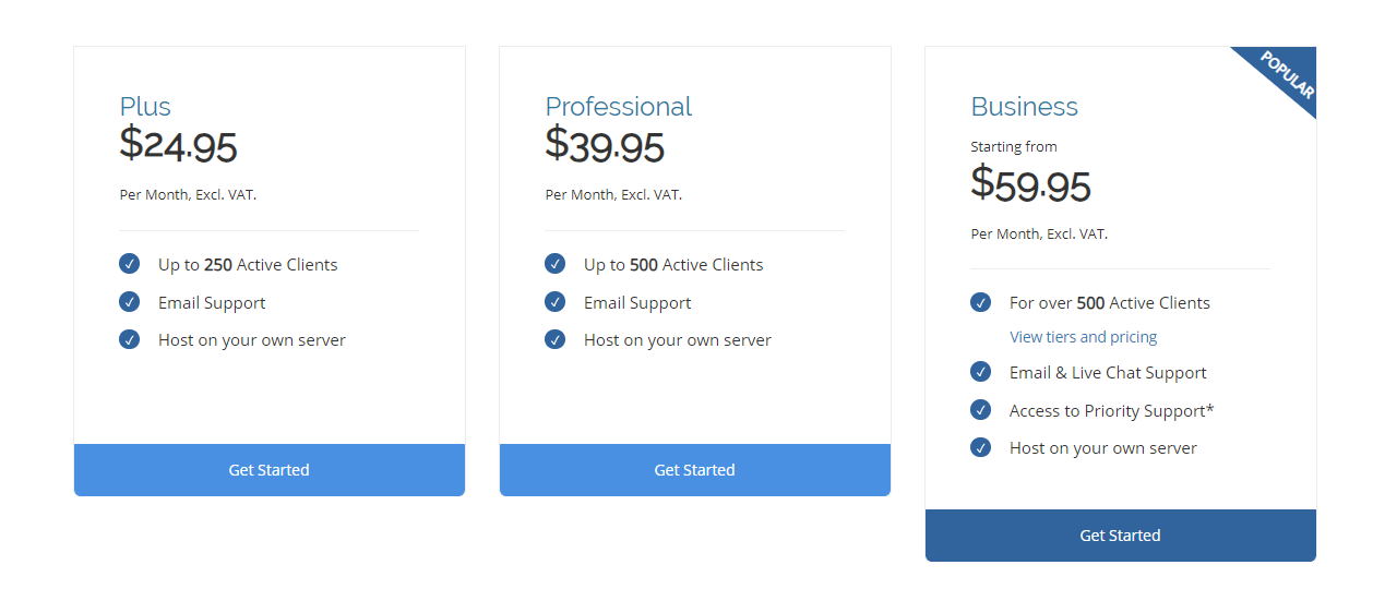 WHMCS pricing