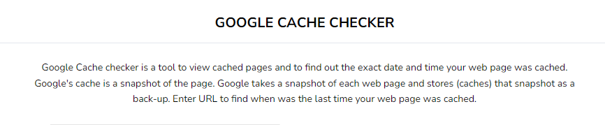 Cache checker