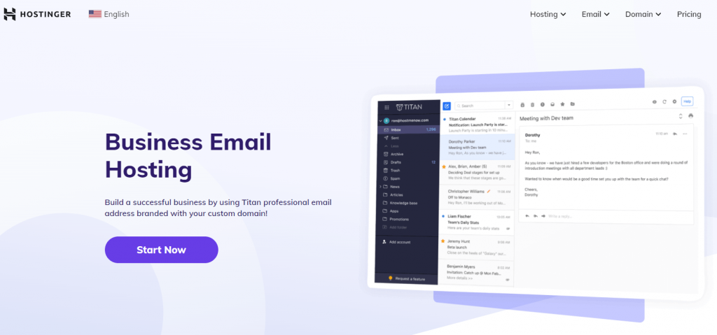 hostinger - Email Hosting for small business