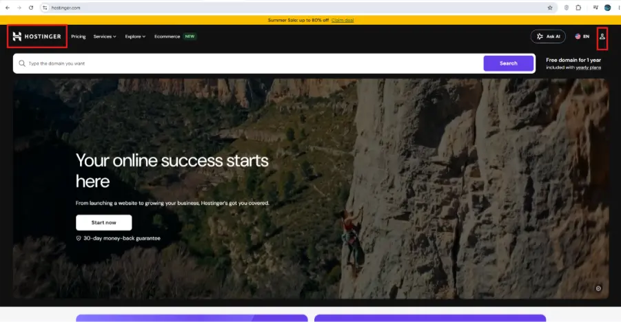 4. Once logged in, click on the "Contact Us” page. 