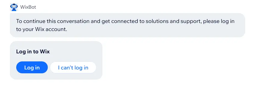 Wix Customer Service login