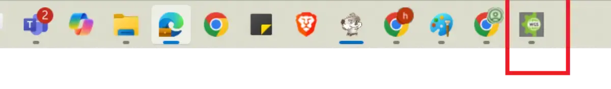 desktop or taskbar