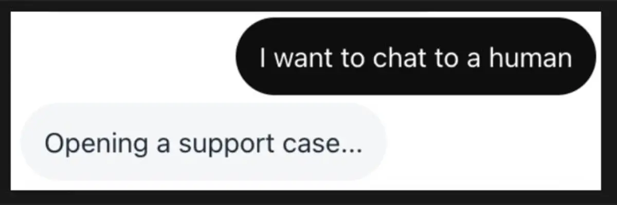 Connect to live chat 