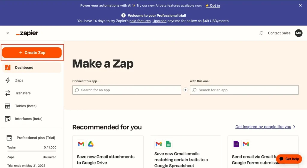 Step 3: Set up your Zap 