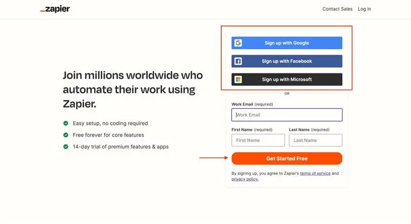 Create Your Zapier Account 