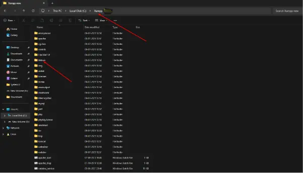 folder in htdocs