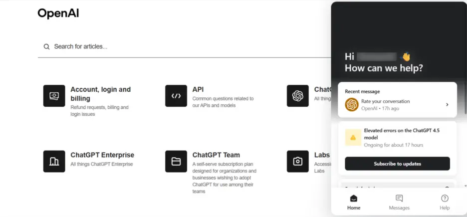  OpenAI Help Center