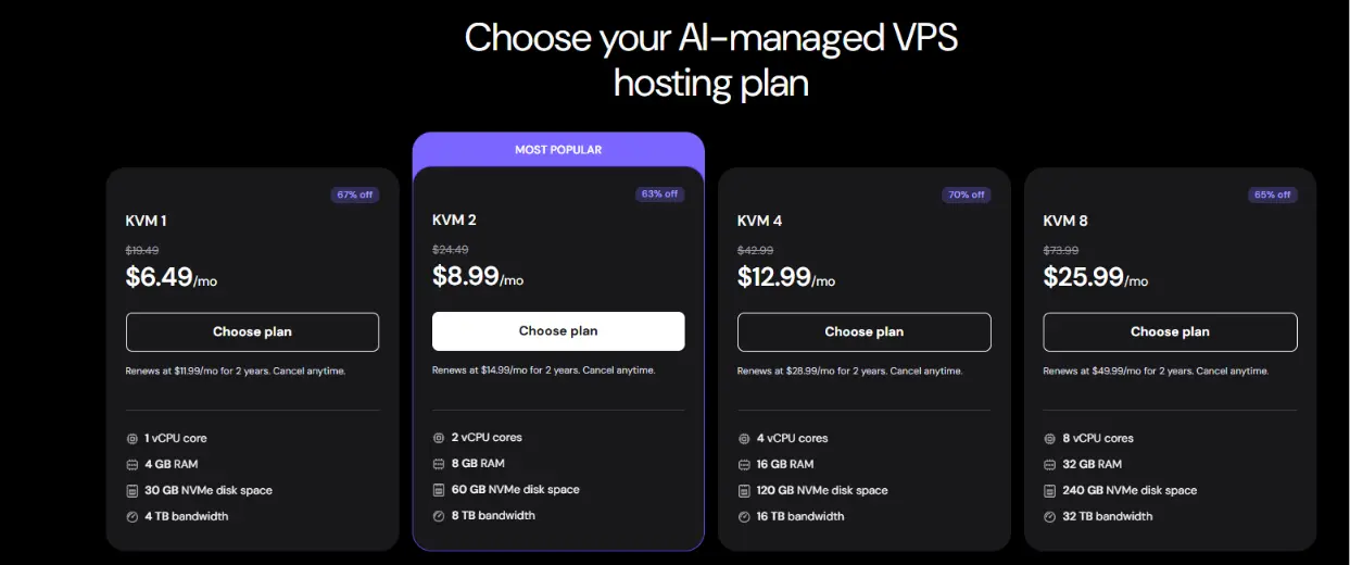 Hostinger Select Plan