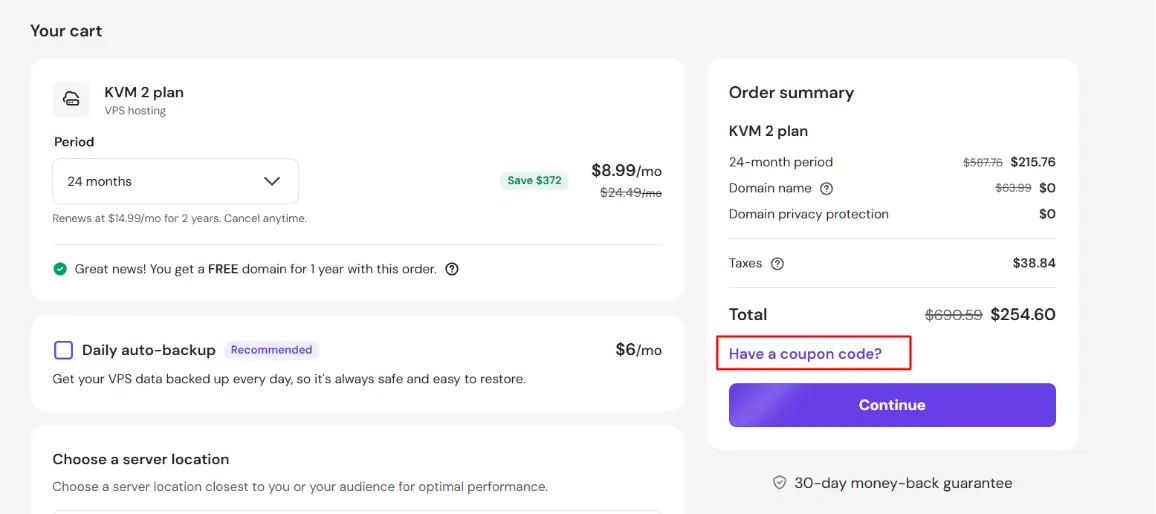 Hostinger Apply Coupon