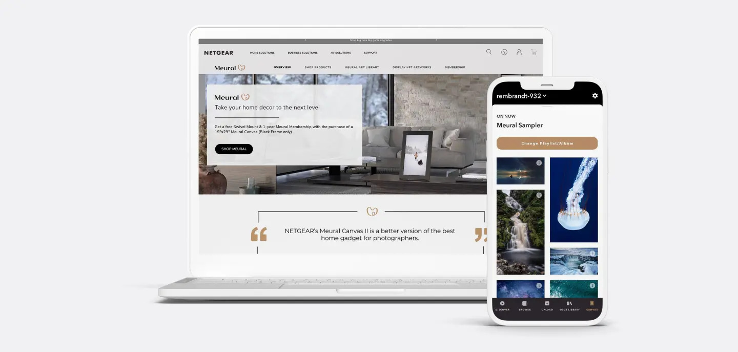 Digital Canvas Mobile Interface | Meural